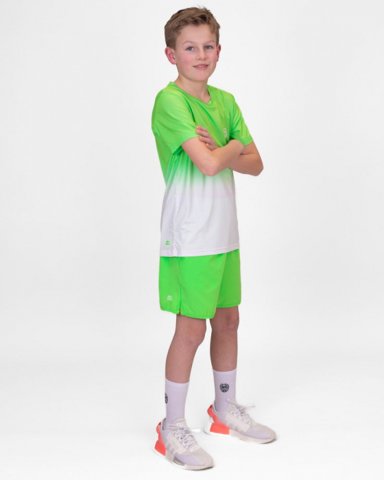 Tricou BIDI BADU Crew Gradiant Baiat - Verde Neon/Alb [3]