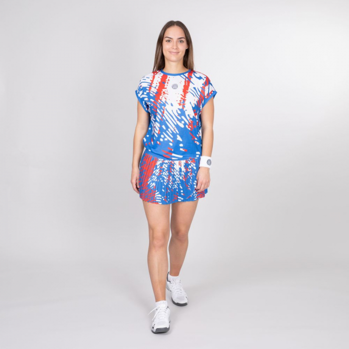 Tricou BIDI BADU Nadra Tech Dama - Albastru/Alb/Rosu [3]