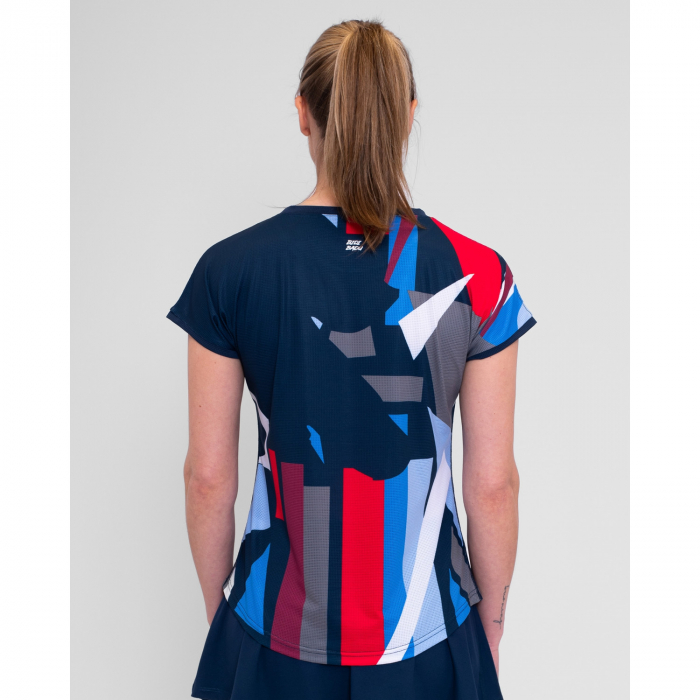 Tricou BIDI BADU New York Capsleeve Dama - Bleumarin/Rosu/Albastru [2]