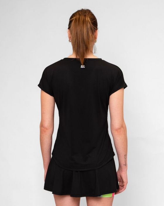 Tricou BIDI BADU New York Capsleeve Dama - Negru/Mixed [2]