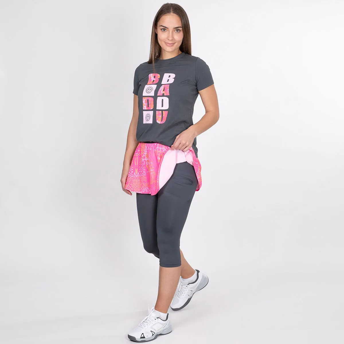 Tricou BIDI BADU Tulusa Lifestyle Dama - Gri Inchis [2]