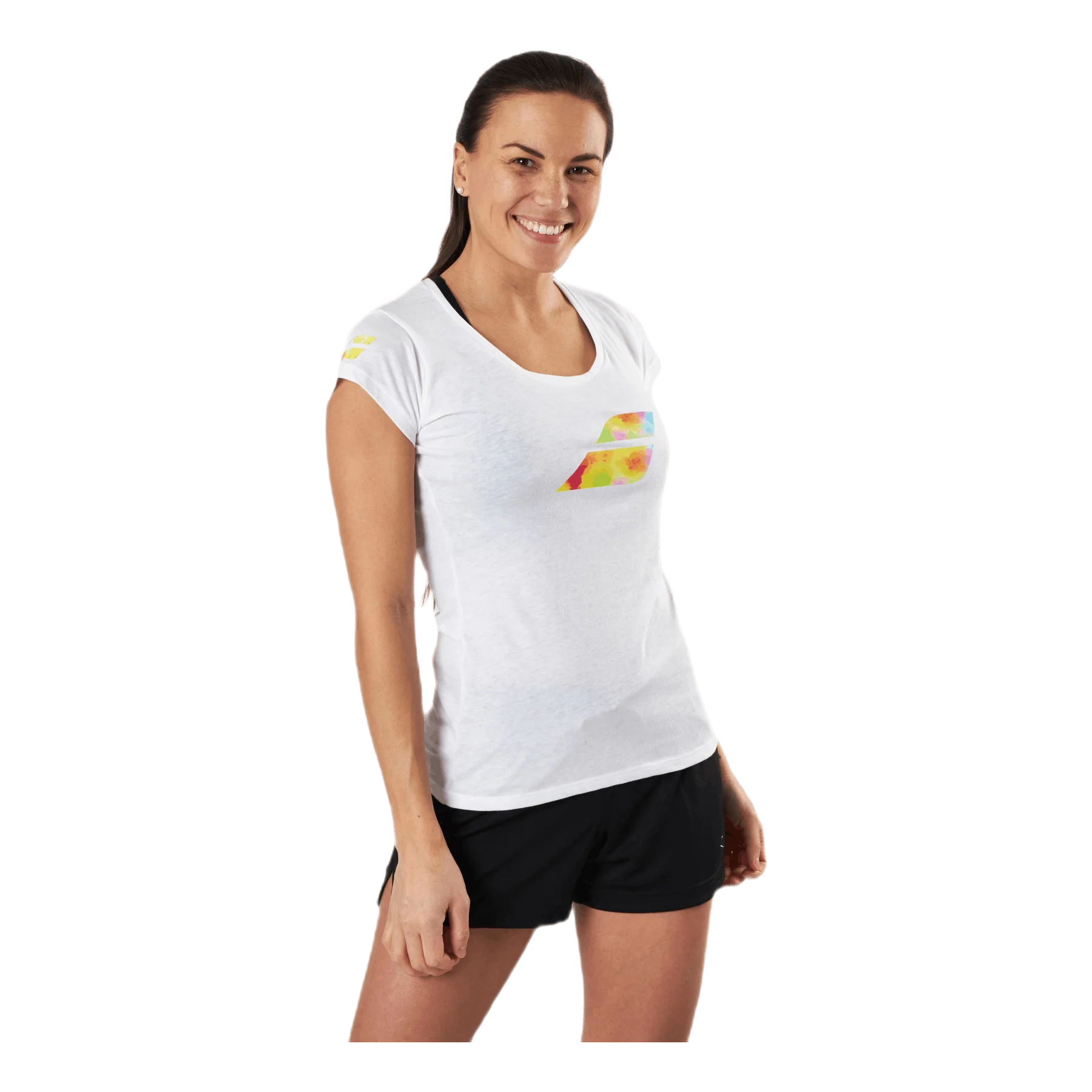Tricou dama Babolat Exercise Big Flag - alb [2]
