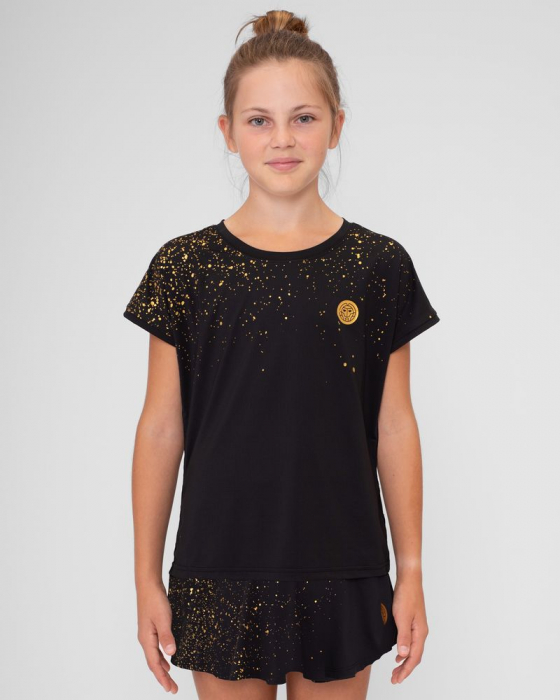 Tricou fata BIDI BADU Paris 2024 - Negru/Auriu [3]