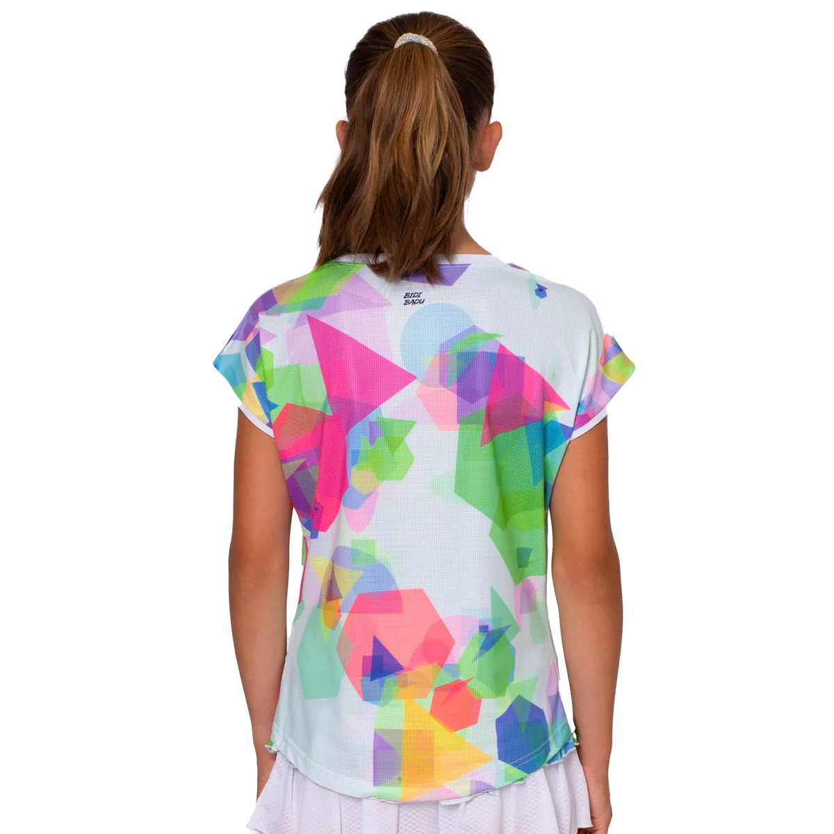 Tricou fete BIDI BADU Kaleido Capsleeve - Alb/Mixed [2]