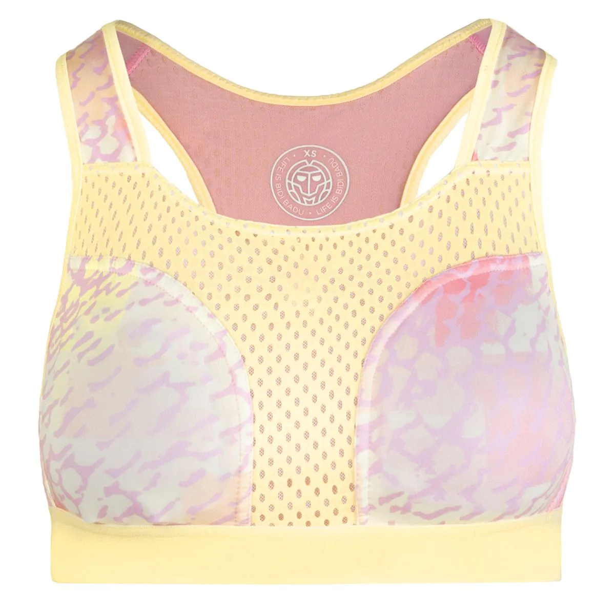 Bustiere dama - Bustiera BIDI BADU Singa Tech Dama - Galben Deschis/Roz