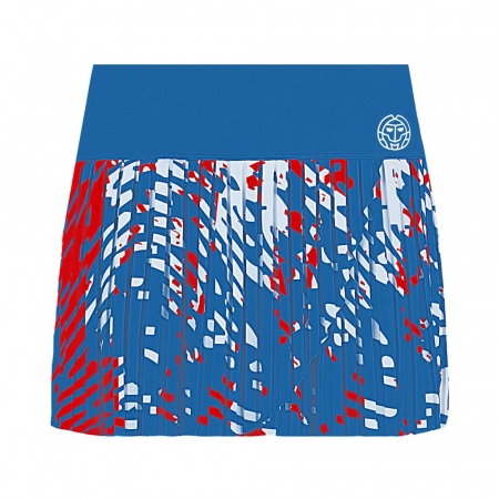 Fuste dama - Fusta BIDI BADU Lowey Tech Plissee Dama - Albastru/Alb/Rosu