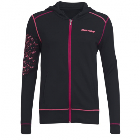 Bluze si hanorace fete - Hanorac Babolat Match Performance Fata - negru