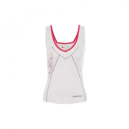 Imbracaminte copii si juniori - Maiou Babolat Performance Fata - alb