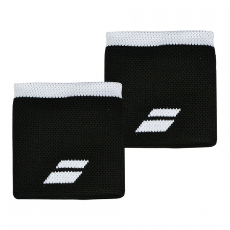 Mansete - Mansete Babolat Logo x2 - negru/alb
