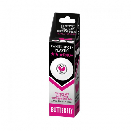 Tenis de masa - Butterfly mingi 3 stele R40+ (SET DE 3 BUC)