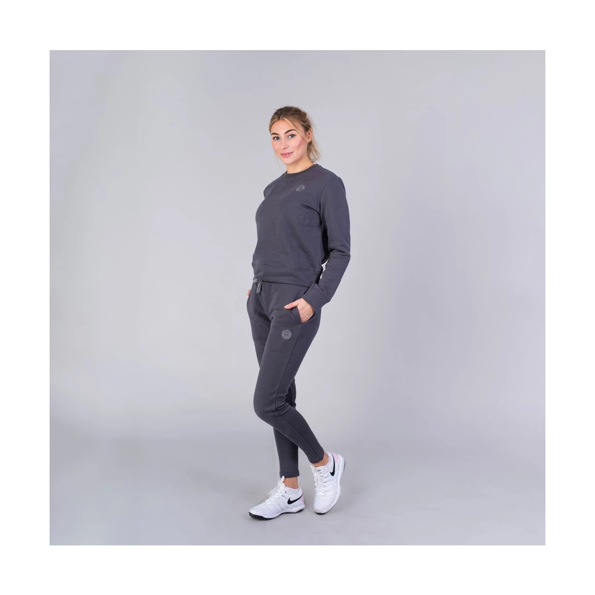 Pantaloni dama - Pantalon BIDI BADU Ayanda Basic Dama - Gri Inchis