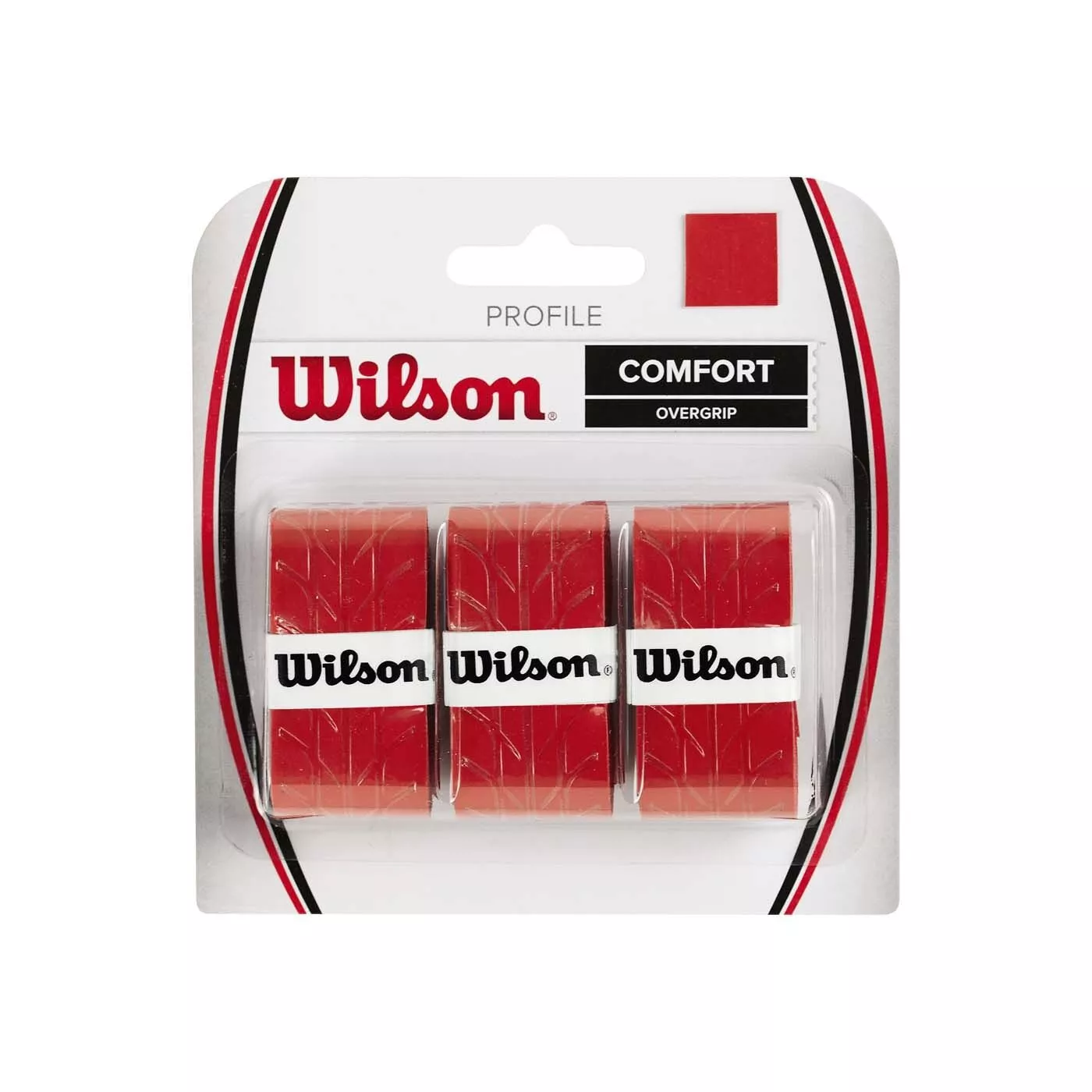 Gripuri si Overgripuri - Set overgrip Wilson Profile, rosu, 3 bucati
