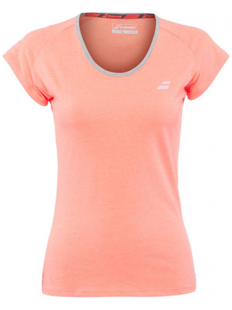 Imbracaminte dama - Tricou Babolat Core Dama - rosu fluo