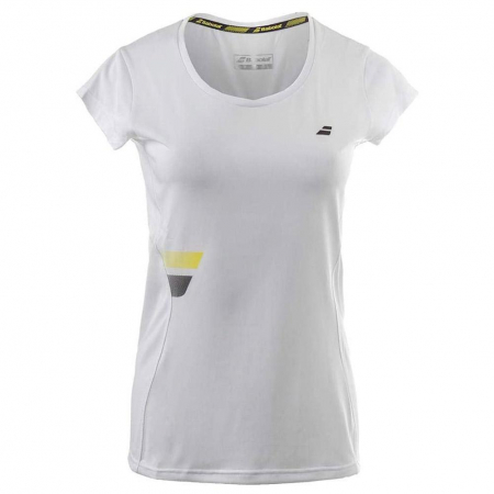 Tricouri dama - Tricou Babolat Core Flag Club Dama - alb
