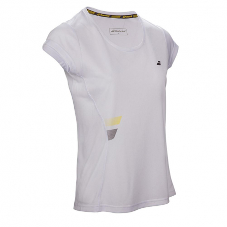 Tricouri fete - Tricou Babolat Core Flag Club Fata - alb