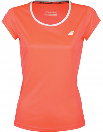 Tricouri dama - Tricou Babolat Core Flag Dama - rosu fluo