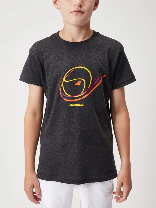 Imbracaminte baieti - Tricou Babolat Exercise Vintage Baiat - Negru