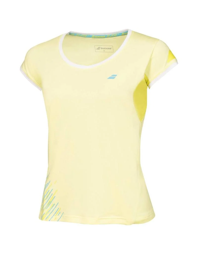 Tricouri dama - Tricou Babolat Performance Cap Sleeves Dama - galben