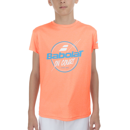 Imbracaminte baieti - Tricou baieti Babolat Exercise Graphic Pro - portocaliu