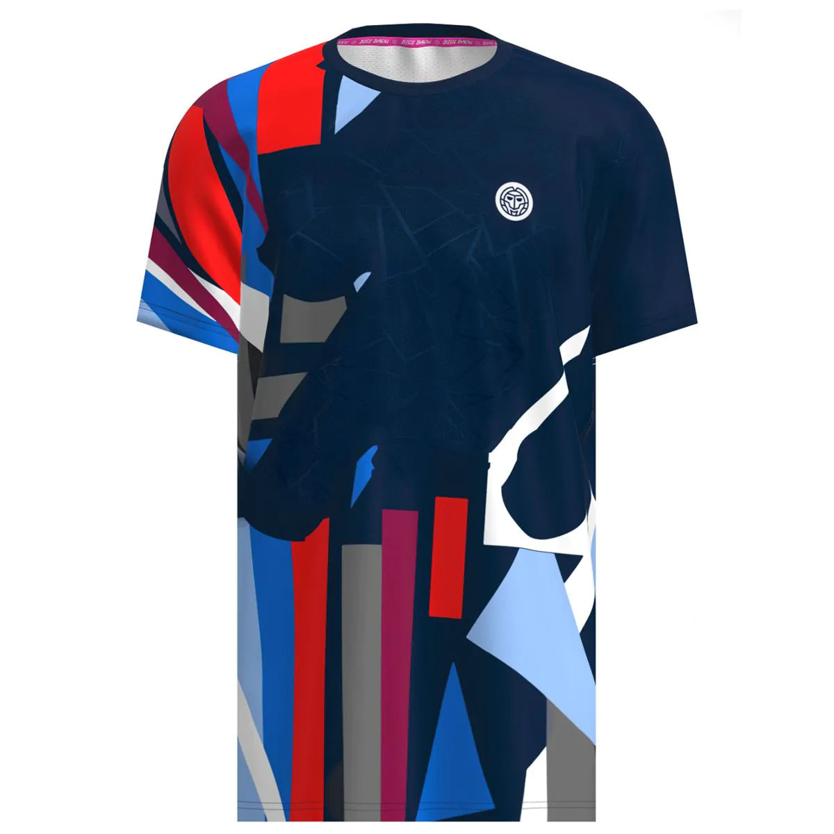 Imbracaminte baieti - Tricou baieti BIDI BADU New York 2024 - Bleumarin/Rosu/Albastru