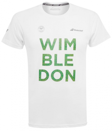 Tricouri barbati - Tricou barbati Babolat Core Wimbledon - Alb