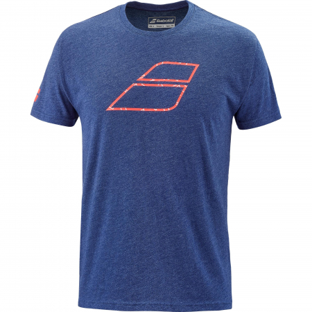 Imbracaminte barbati - Tricou barbati Babolat Exercise Big Flag - Albastru Inchis