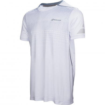Imbracaminte barbati - Tricou barbati Babolat Performance Crew Neck - Alb