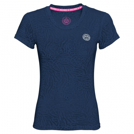 Tricouri dama - Tricou BIDI BADU Anni Burnout Dama - Albastru Inchis