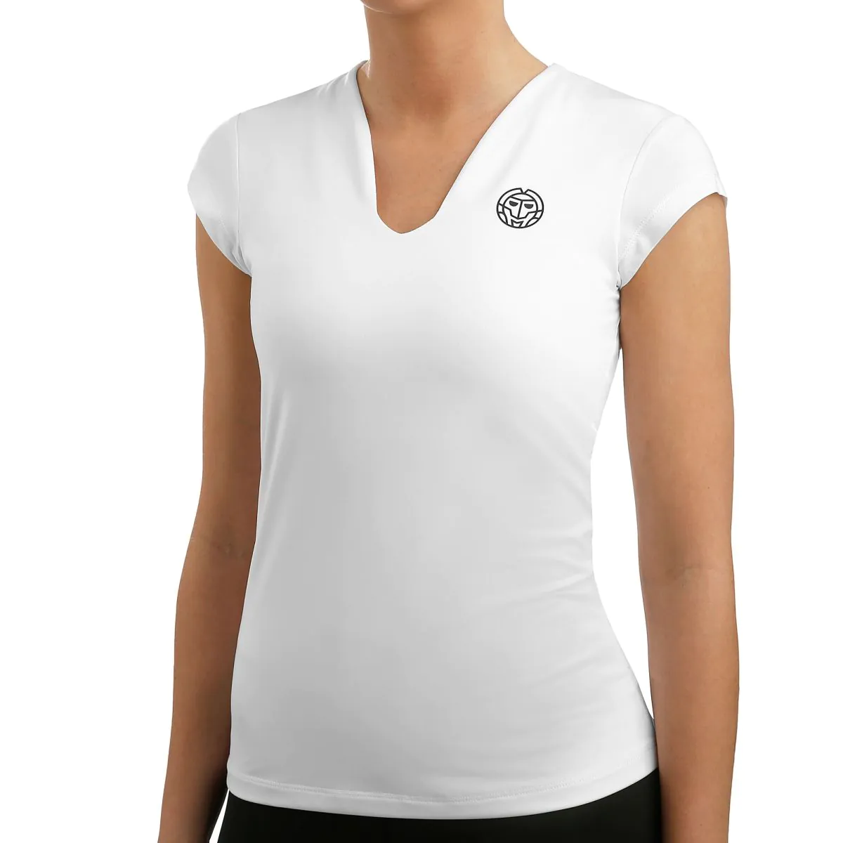 Tricouri dama - Tricou BIDI BADU Bella 2.0 Tech V-Neck Dama - Alb