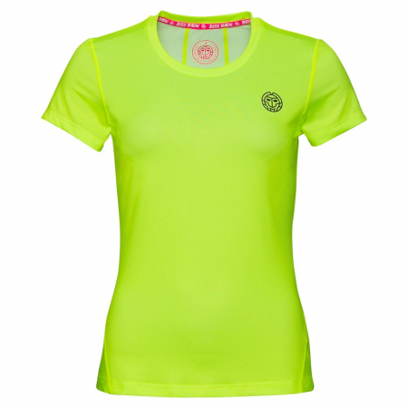 Tricouri dama - Tricou BIDI BADU Eve Tech Roundneck Dama - Galben Neon