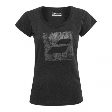 Imbracaminte dama - Tricou Logo Mare Babolat Exercise Dama - Negru