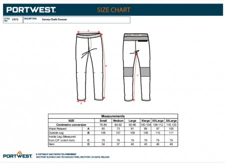Pantaloni bucatar Surrey [2]