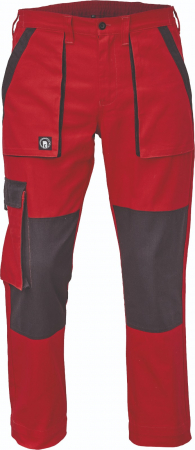 Pantaloni - Pantaloni Max rosu/negru, 100% bumbac