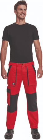 Pantaloni Max rosu/negru, 100% bumbac [1]