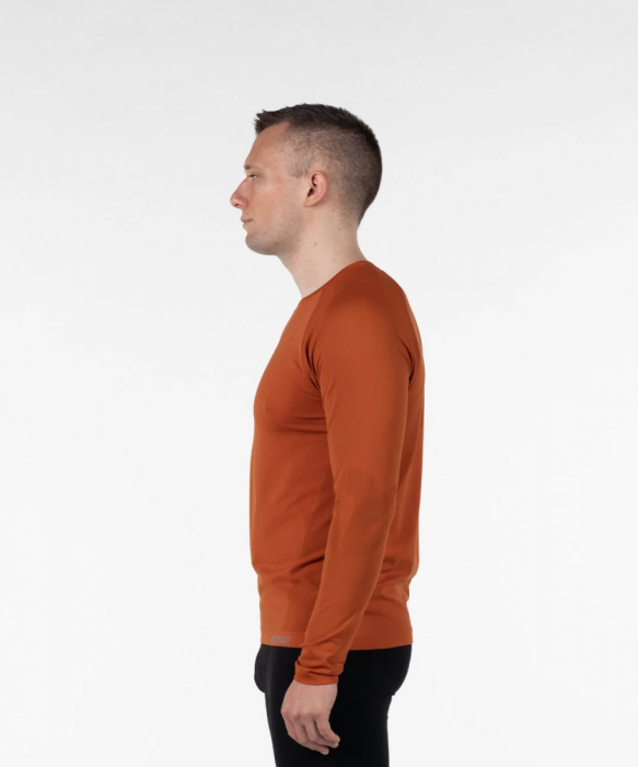 Bluza alergare barbati maneca lunga ROCKAY ZEPHYR Long Sleeve Seamless, Portocaliu [3]