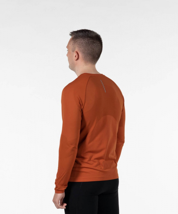 Bluza alergare barbati maneca lunga ROCKAY ZEPHYR Long Sleeve Seamless, Portocaliu [5]