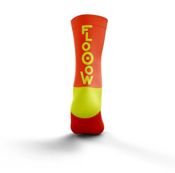 Sosete Alergare OTSO Multisport Medium Cut Flooow fluo orange & fluo yellow [2]