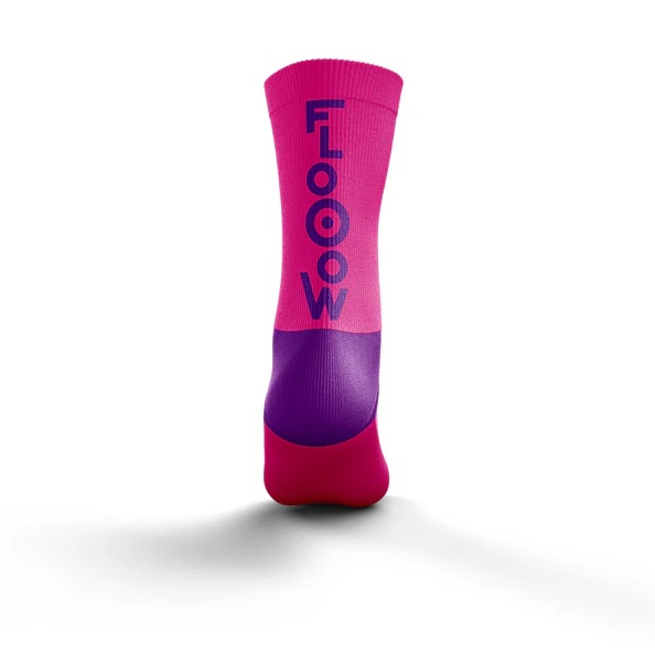 Sosete Alergare OTSO Multisport Medium Cut Flooow fluo pink & violet [3]