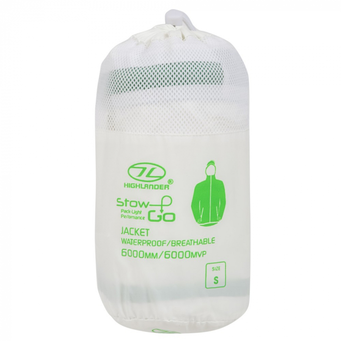 Jacheta Waterproof/Windproof Highlander Stow&Go, Alb [5]