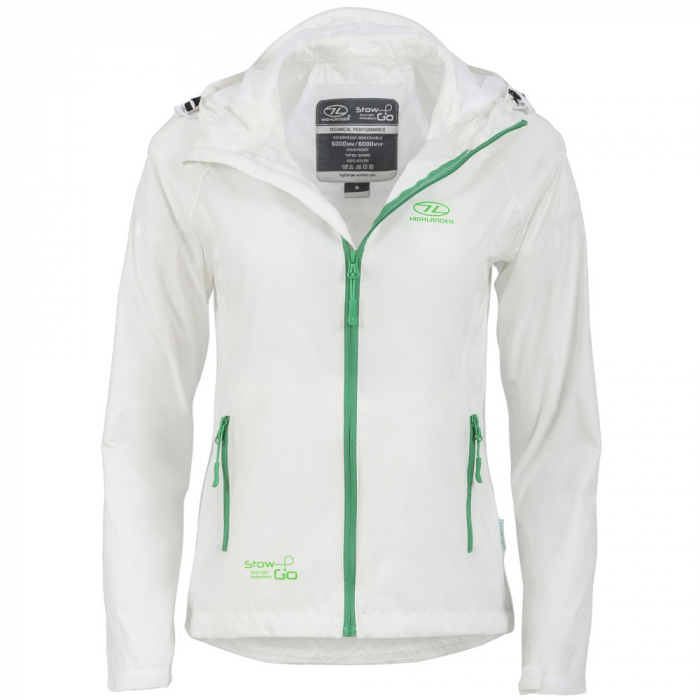 Jacheta Waterproof/Windproof Highlander Stow&Go, Alb [3]