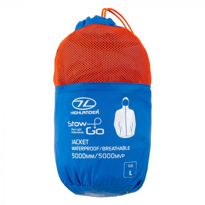 Jacheta Waterproof/Windproof Highlander Stow&Go, Albastru [6]