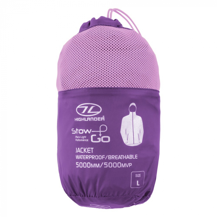 Jacheta Waterproof/Windproof Highlander Stow&Go, Mov [6]