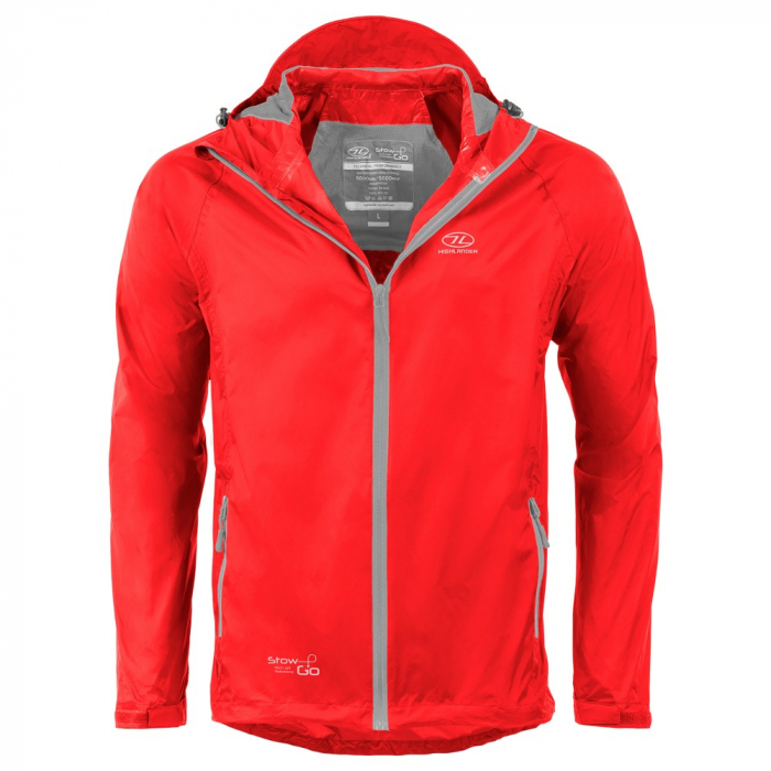 Jacheta Waterproof/Windproof Highlander Stow&Go, Rosu [3]