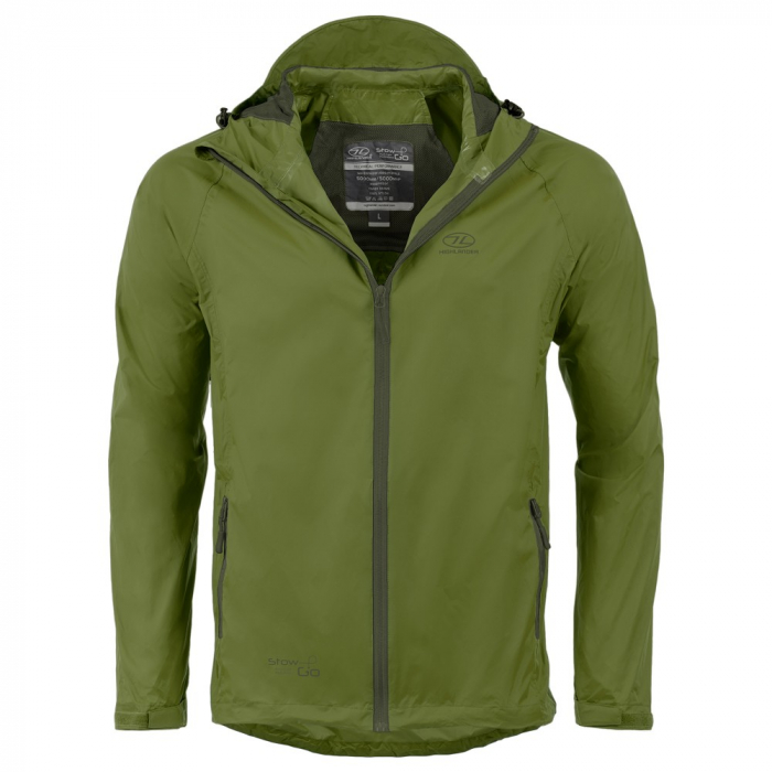 Jacheta Waterproof/Windproof Highlander Stow&Go, Verde [2]