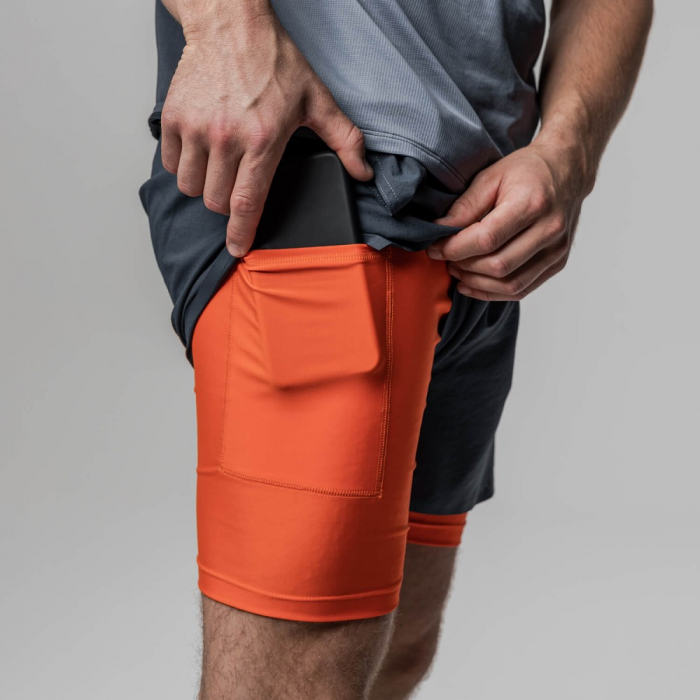 Pantaloni scurti alergare barbati Rockay 2-in-1 [3]