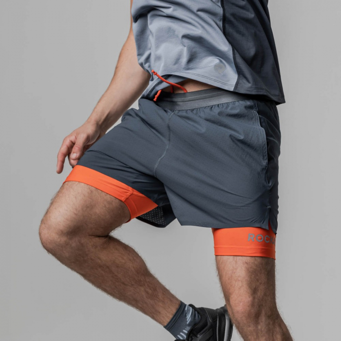 Pantaloni scurti alergare barbati Rockay 2-in-1 [5]