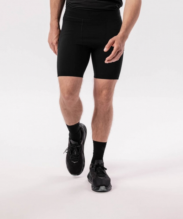 Pantaloni scurti alergare barbati ROCKAY FLARE HALF TIGHT, Negru [4]