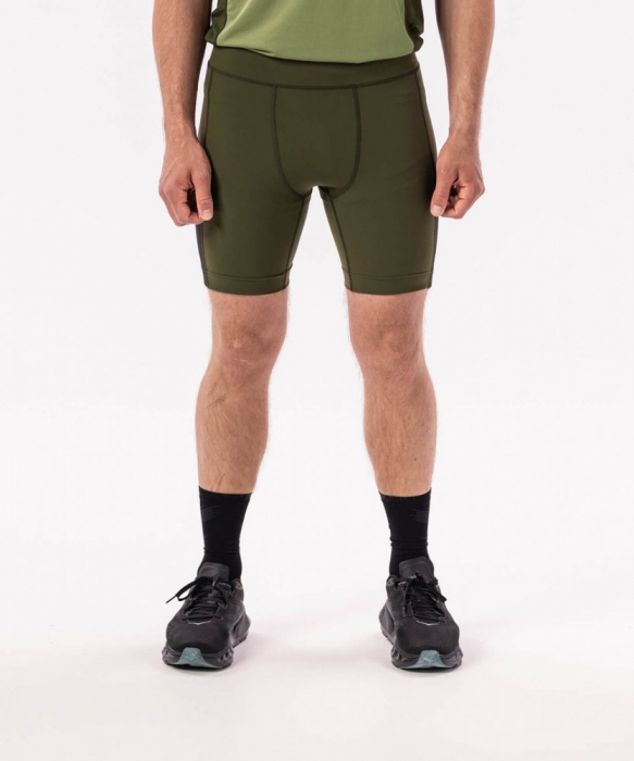 Pantaloni scurti alergare barbati ROCKAY FLARE HALF TIGHT, Verde [6]