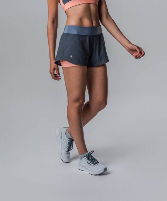 Pantaloni scurti alergare femei Rockay 2-in-1 [4]