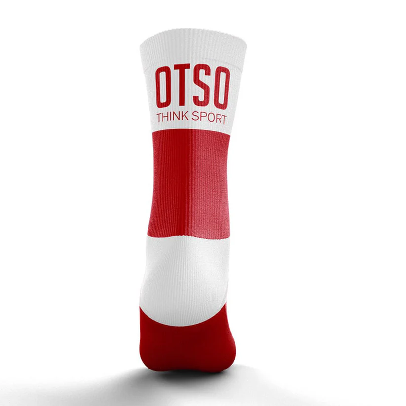 Sosete Alergare OTSO Multisport Medium Cut Red&White [2]